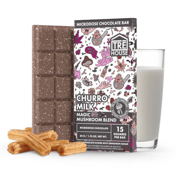 Mushroom Churro Milk Chocolate Bar